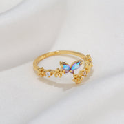 Gradient Butterfly Ring