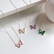 Crystal Butterfly Necklace