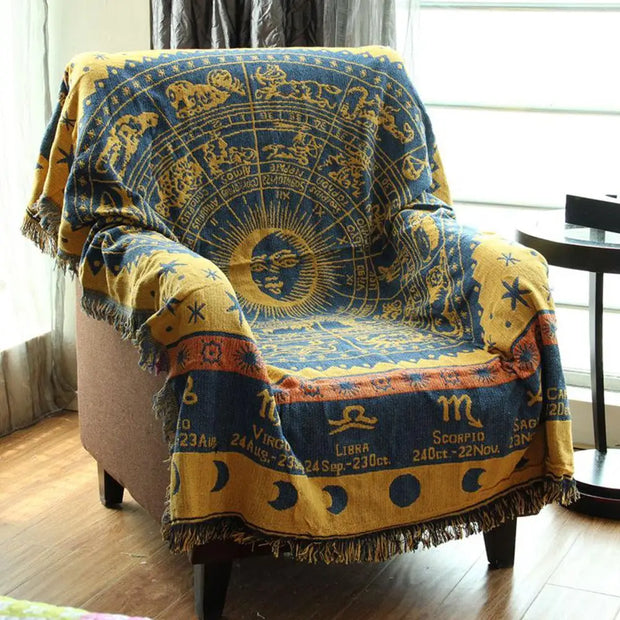 Vintage Sun Blanket with Tassel