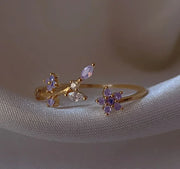 Cute Flower Moon Butterfly Rings