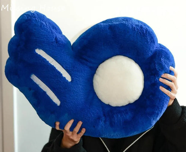 2Pcs Blue OK Hand Shape Pillow