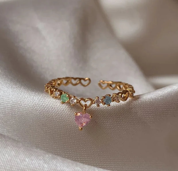 Cute Flower Moon Butterfly Rings