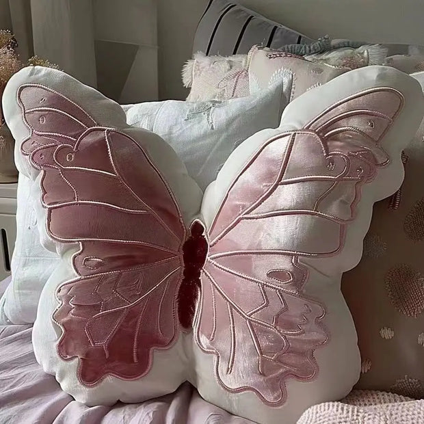 Pink Butterfly Pillow