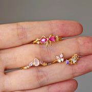 Butterfly Flower Ring