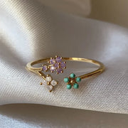 Cute Flower Moon Butterfly Rings