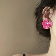 Pink Flower Earrings