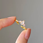 Pear Crystal Ring