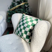 Lamb Fleece Checkerboard Pillow