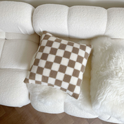 Lamb Fleece Checkerboard Pillow