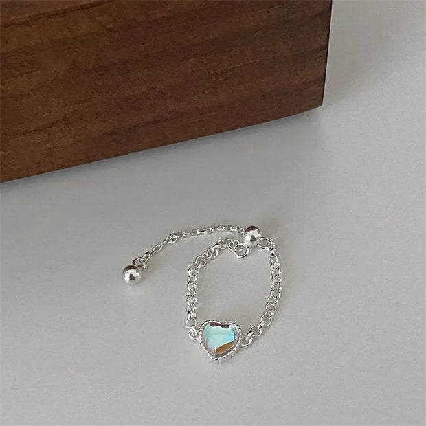 Moonstone Heart Ring