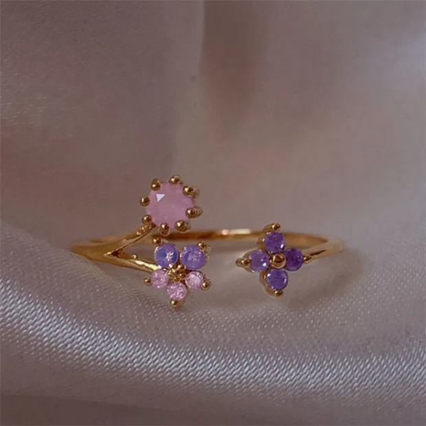 Cute Flower Moon Butterfly Rings