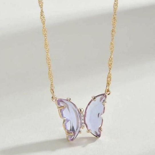 Crystal Butterfly Necklace